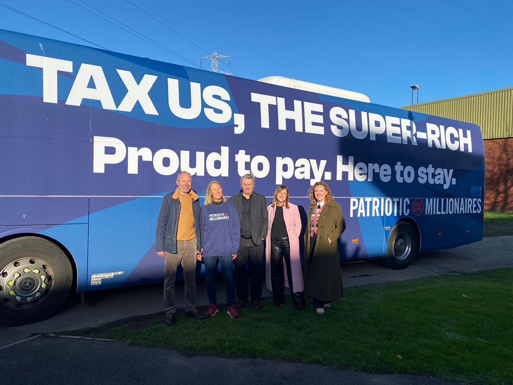 Patriotic Millionaires visit Newport asking to be taxed