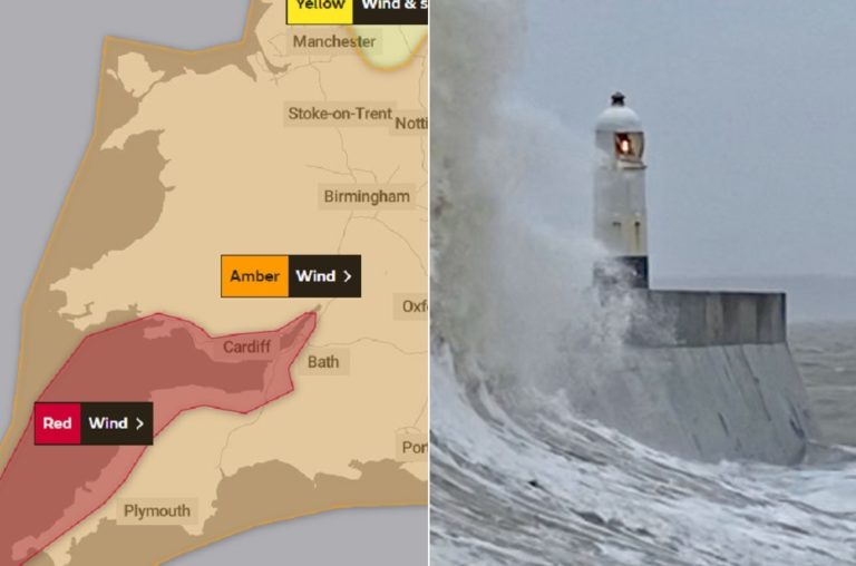 Red weather warning for Wales as Storm Eunice set to cause 'danger to life'