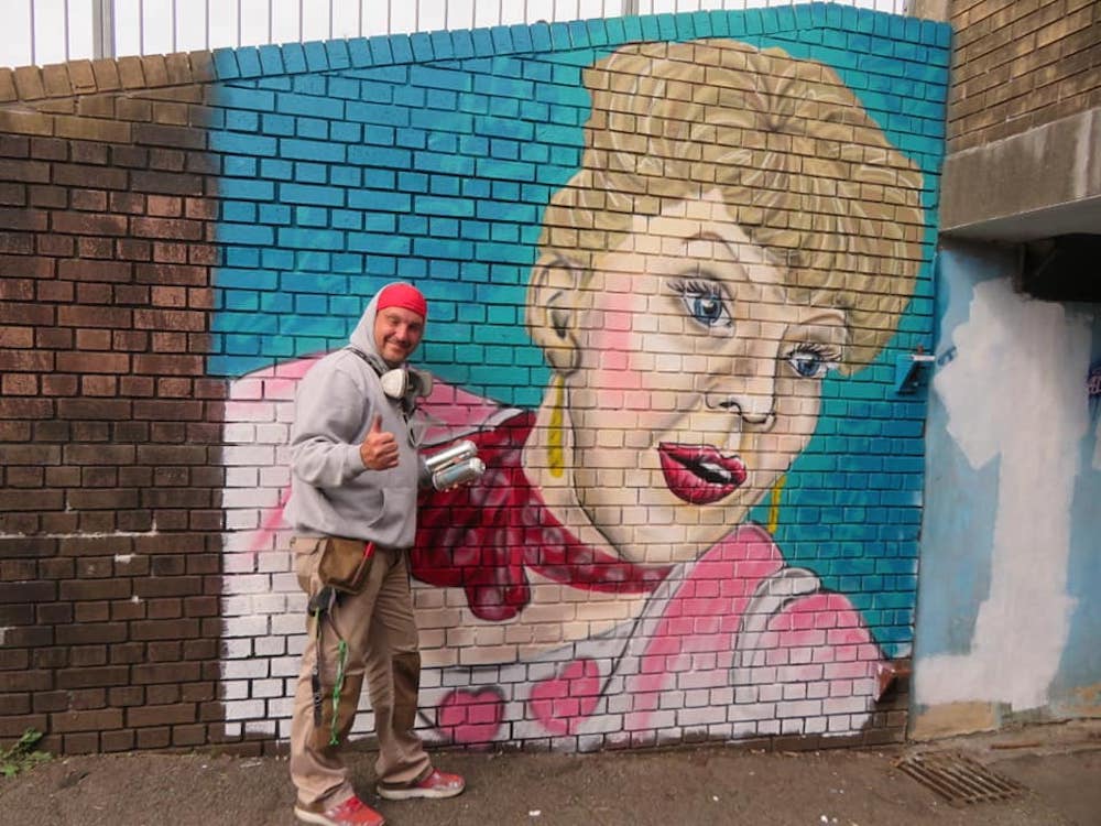 The brilliant Twin Town mural taking shape in Port Talbot
