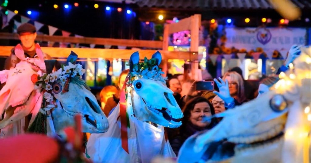 Watch: A wassailing herd of Marïau Llwyd wake up the orchards of Gower