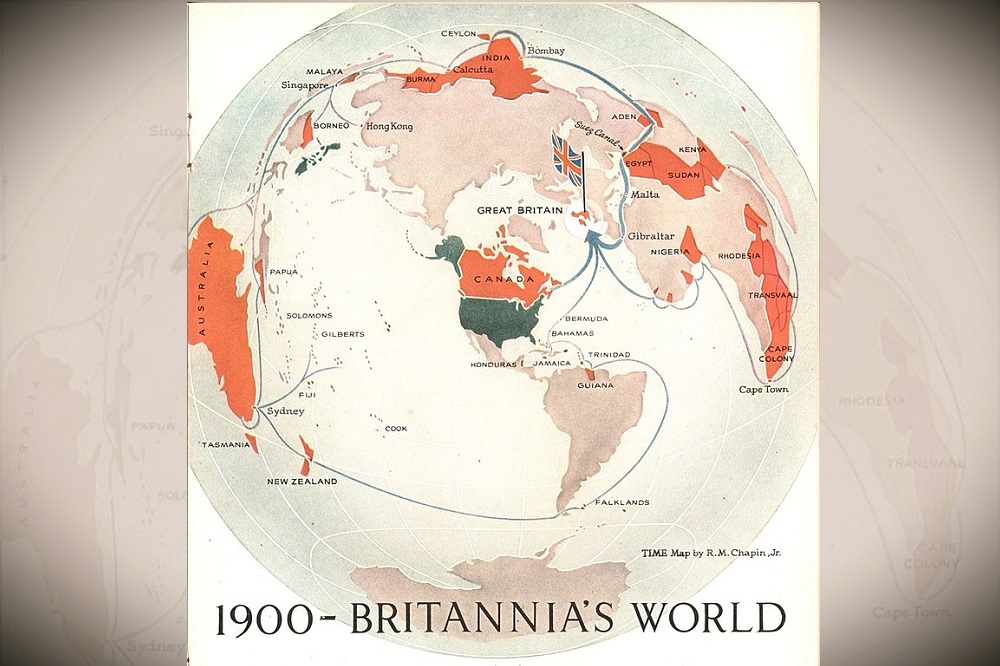 british empire map 1900