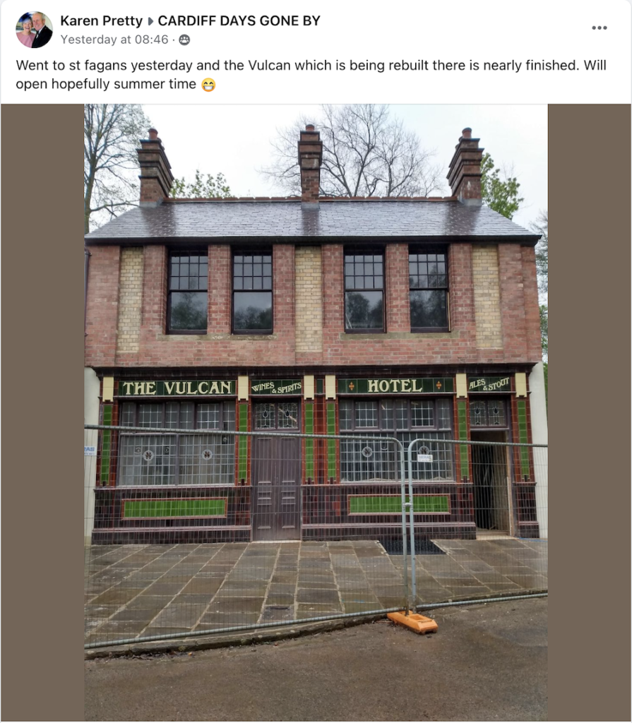 Rebuilding of historic Cardiff pub The Vulcan takes shape at St Fagans