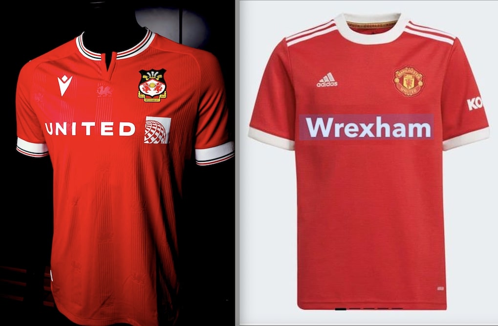 Wrexham Afc 2023 United Airlines Dragon Wing Red Jersey Shirt