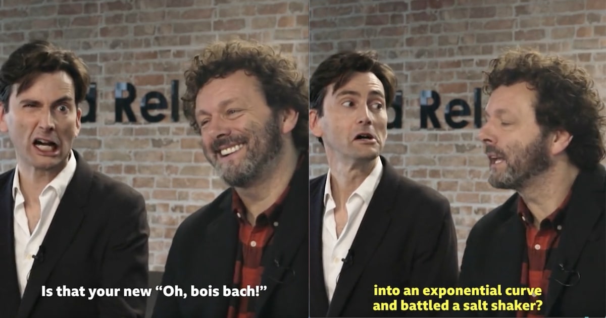 Watch The hilarious banter between Michael Sheen and David Tennant
