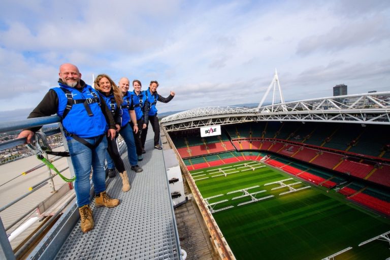 WRU unveil new zipline attraction on top of the Principality Stadium