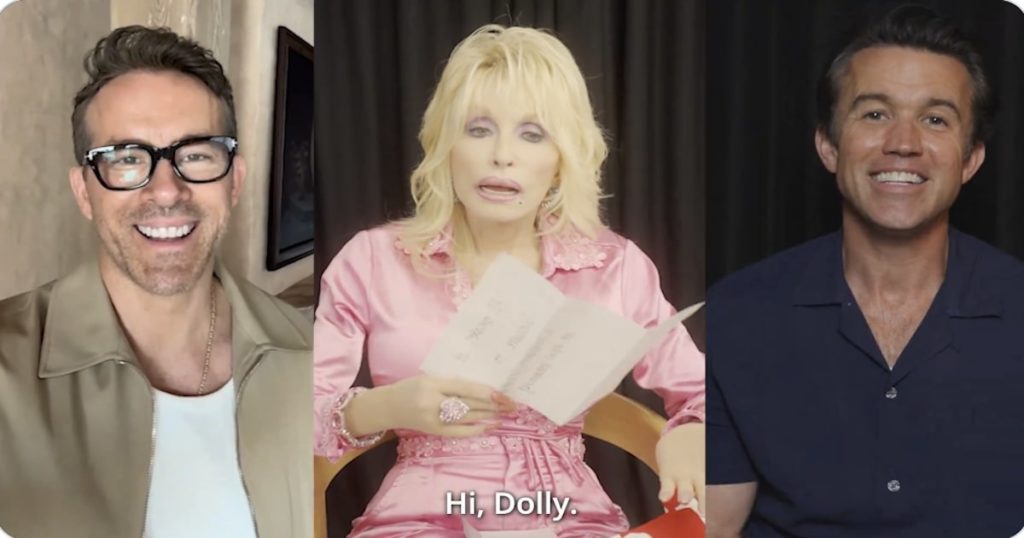 Watch: Dolly Parton's Welsh Love-in With Ryan Reynolds And Rob McElhenney