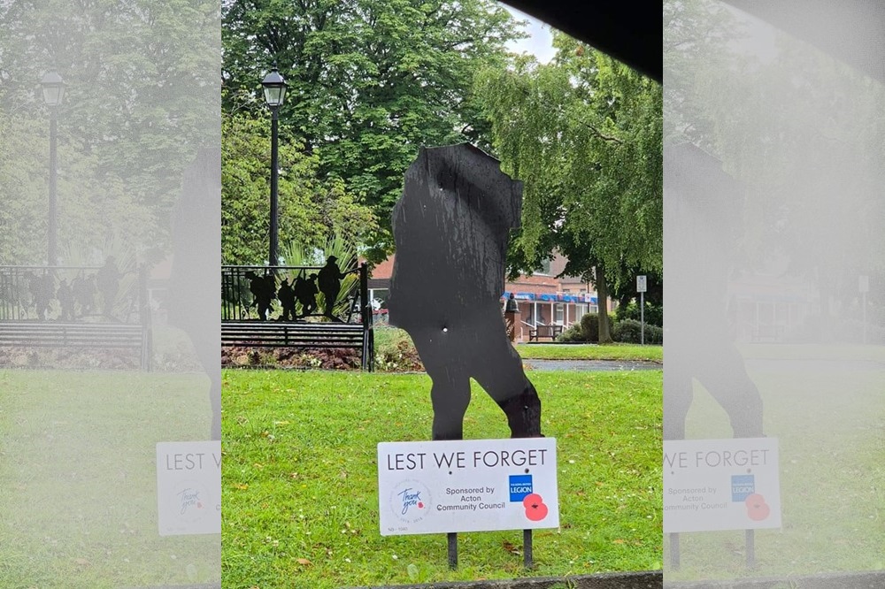 Police launch appeal after silent soldier memorial is damaged